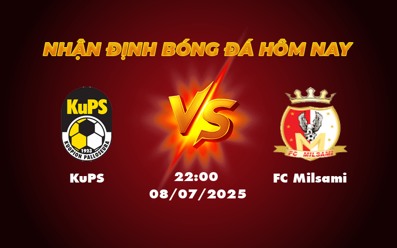 Soi kèo KuPS vs FC Milsami 22:00 ngày 08/07 Đội chủ nhà chiếm ưu thế 1 kups fc milsami 08 07 c1